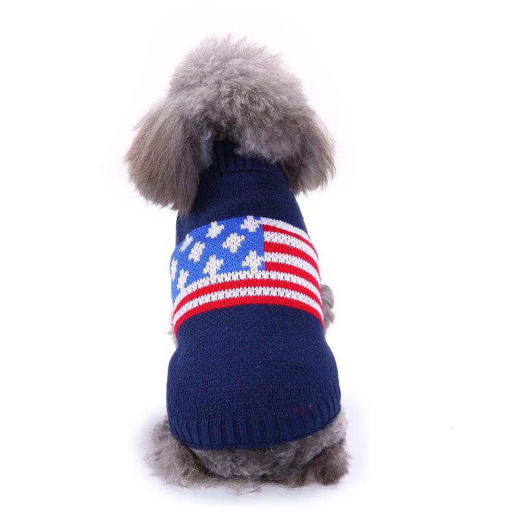 Winter Warm Christmas Snowflake Dog Sweater for Cold-Weather Protection