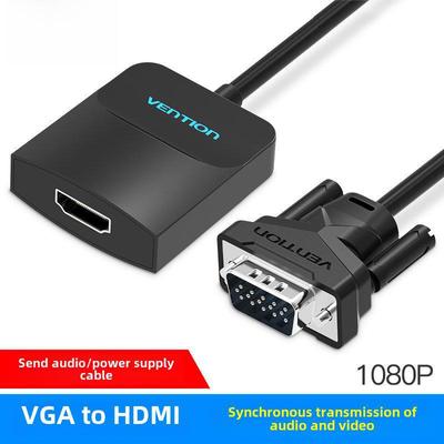 Weixun VGA To HDMI Converter with Audio - HD Adapter Cable for Computer, TV, Projector