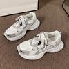 Popular Dad Shoes Women 2025 New Spring and Summer Thick Soles Increase Height Versatile Little White Running Breathable Mesh Sneakers Women