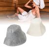 Sauna Felt Hat Head Protection Water Absorption Sauna Bath Hat Vaporarium Hat for Men and Women White and Grey