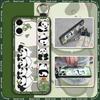 Silicone Back Cover Phone Case For Samsung Galaxy A07 Dirt-resistant Durable Fashion Design Shockproof Wristband Panda