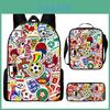Set de Mochila de Estrella de Fútbol Messi con Material de Nylon para Uso Escolar y Almacenamiento
