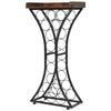 15 Bottle Wine Rack,Iron Freestanding Floor Wine Holder, Mini Bar Stand Liquor Cabinet with Wood Tabletop, For Home Bar,Kitchen,Living Room,Dining