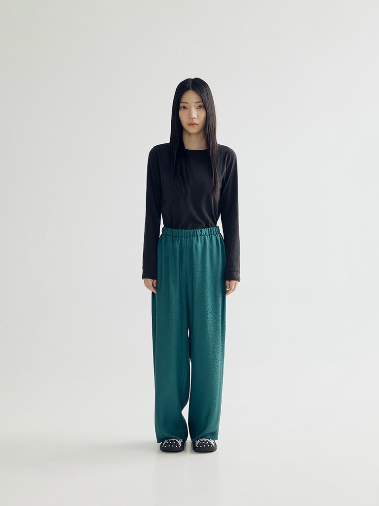 BOMNAL BOUTIQUE Leopard Pants _ Deep Green