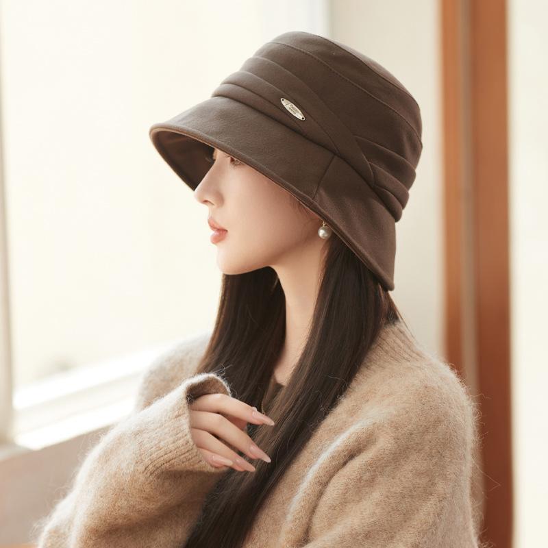 Hat Women's New High End Fisherman's Hat Japanese Versatile Without Makeup To Show Off Her Face Small Bucket Hat Thick
