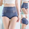 Dámské kalhotky Bezešvé Vysoký pas Kontrola bříška Strečové kalhotky Dobrá prodyšnost Krajka Jednobarevné Slim Fit Ležérní sportovní spodky