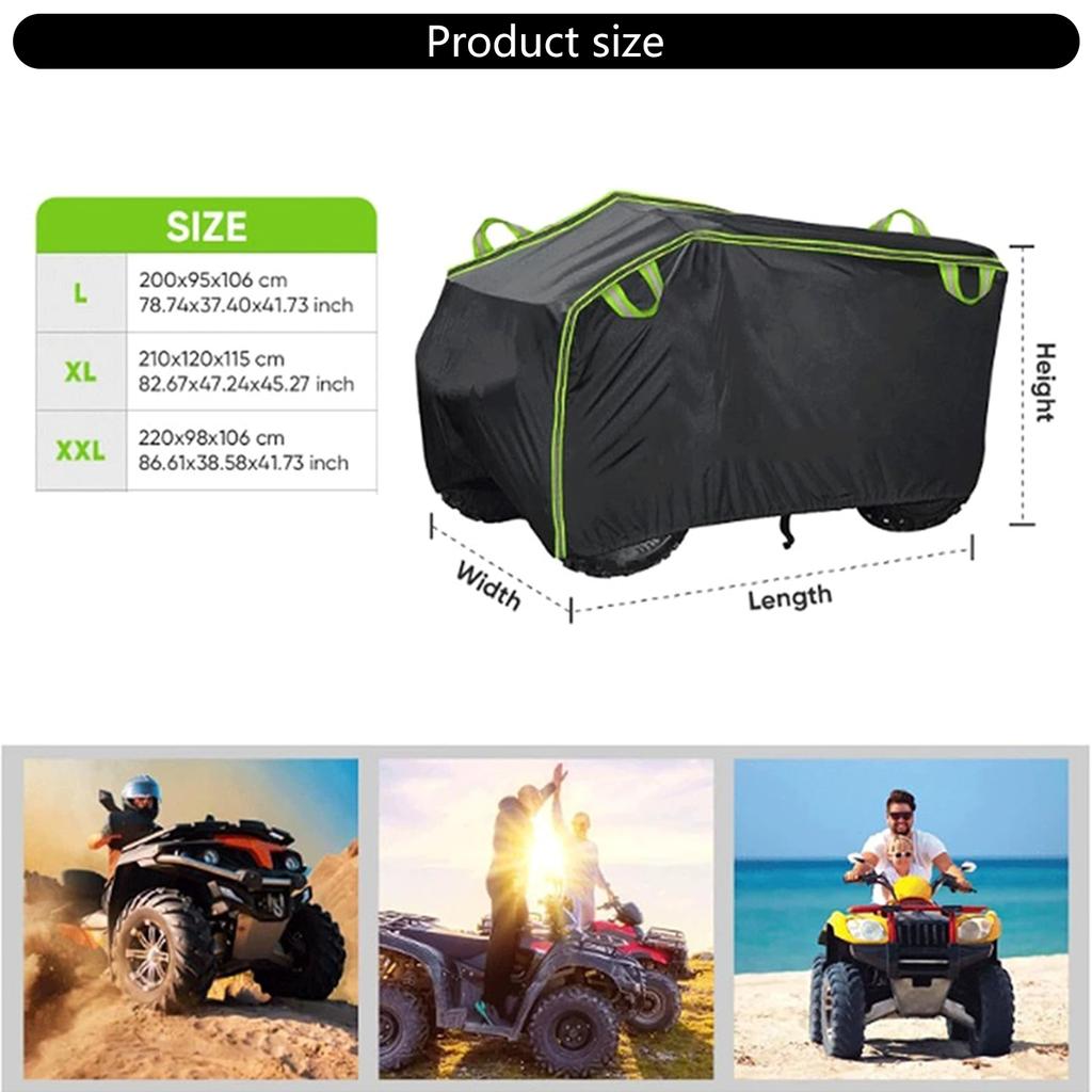 Wasserdichte ATV-Abdeckung für Motorroller und Motorräder, gefertigt aus Oxford-Gewebe für die Lagerung im Freien, Schutz vor Staub, Regen, Schnee und UV-Strahlung