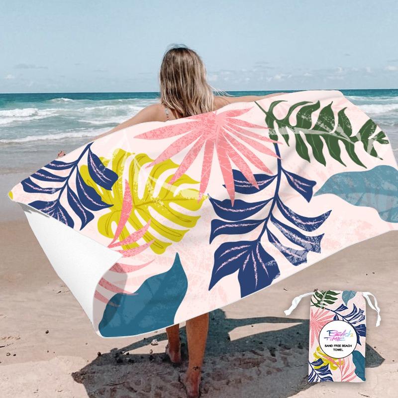 Colorful Ethnic Print Beach Towel Oversized Polyester Travel Bath Towel Quick Dry Outdoor Camping Surf Swim Pool Summer Blanket
