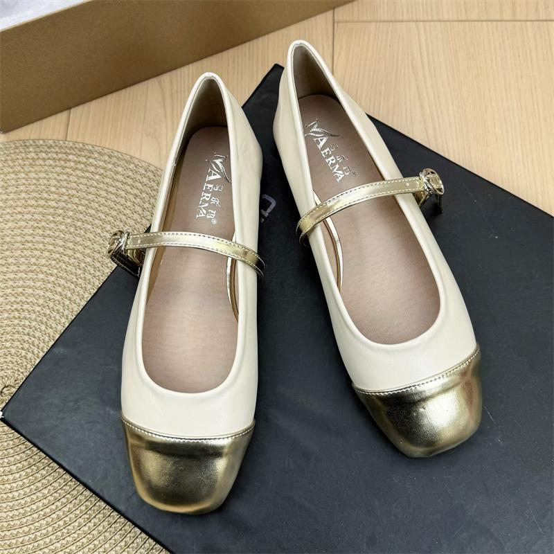 

Fashion Flat Shoes for Women Spring and Autumn 2025 New French Mary Jane Shoes Square Toe Color Blocked Plus Size Women s Shoes Ladies 33 белый