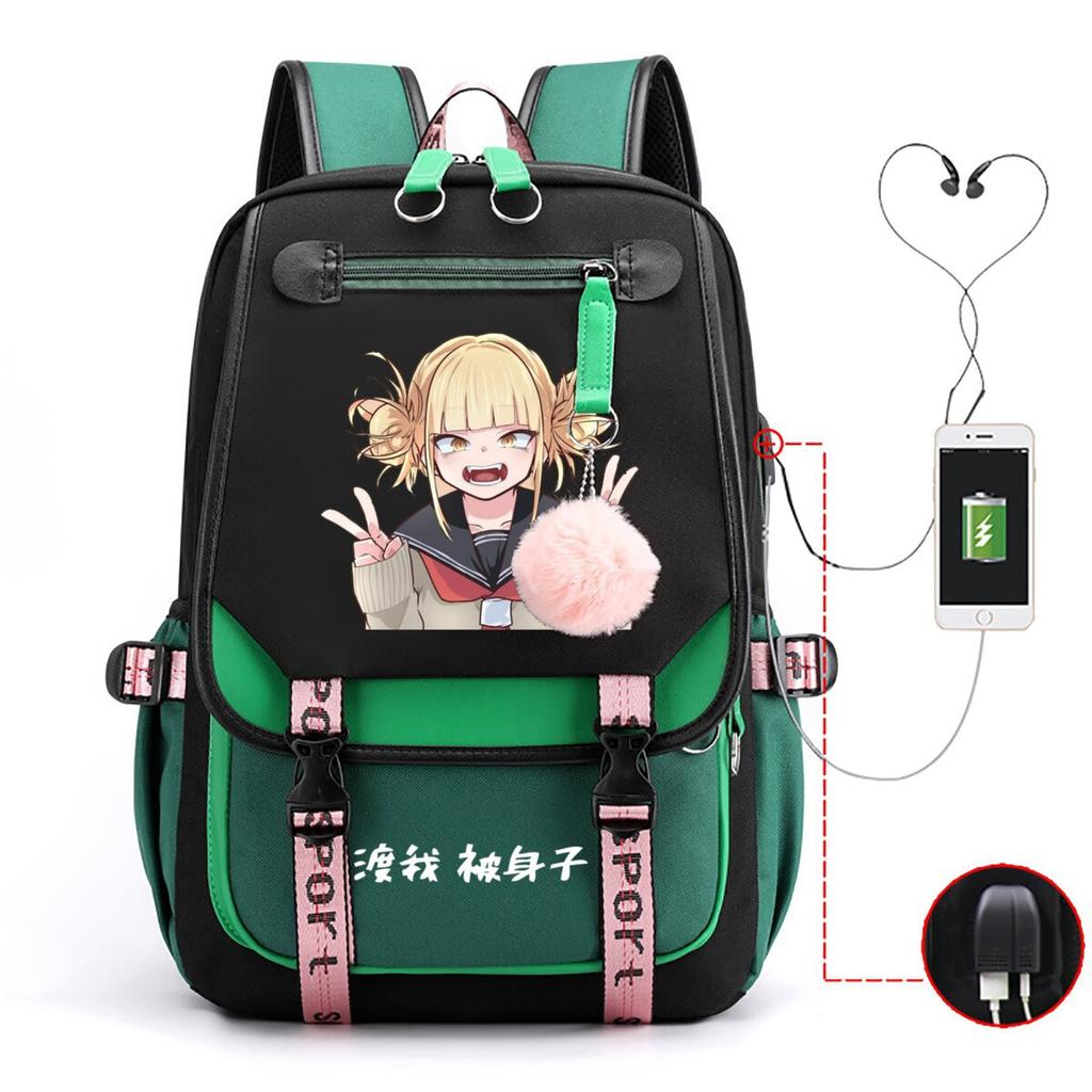 My Hero Academy Has the Same Peripheral Backpack, Animation Two-dimensional Printing, Primary and Secondary School Schoolbag.