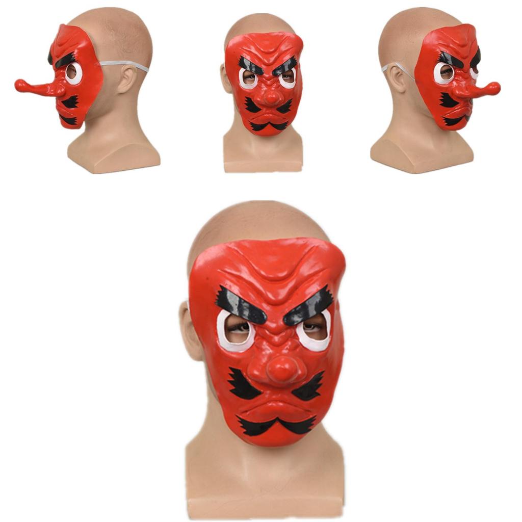 Demon Slayer Tengu Latexmaske Lustiges Kostüm-Requisit für Festivalfeiern und Veranstaltungen