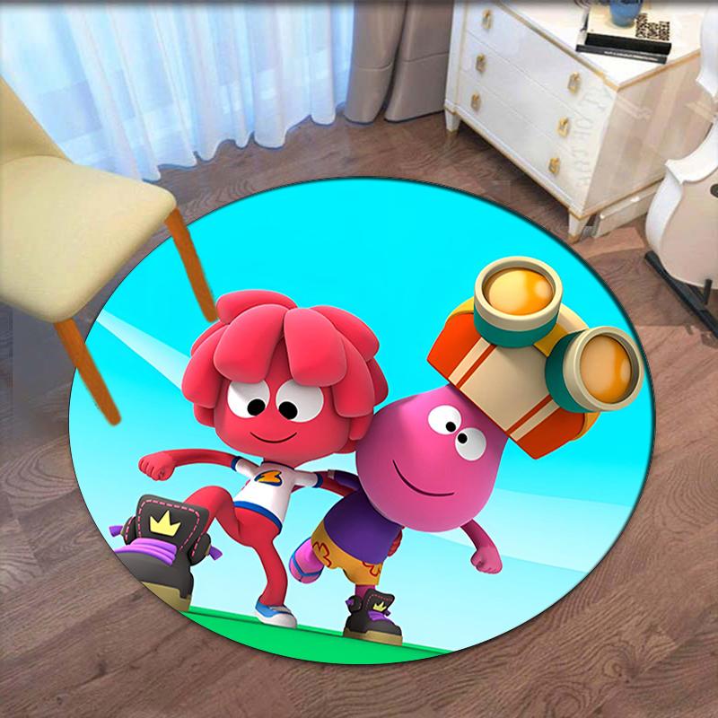 Jelly Jamm Printed Round Rug Carpet Chair Rug Area Rug Entryway Doormats,for Office Chair Living Room Bedroom Kitchen Room.
