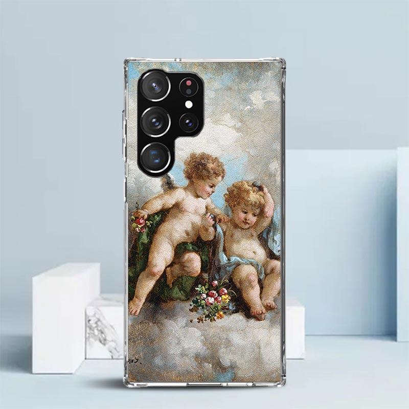 Paint Art Renaissance Phone Case For Samsung Galaxy S24 S25 Edge S26 Ultra S22 S23 Plus S21 + S20 FE Soft TPU Back Cover Galaxy