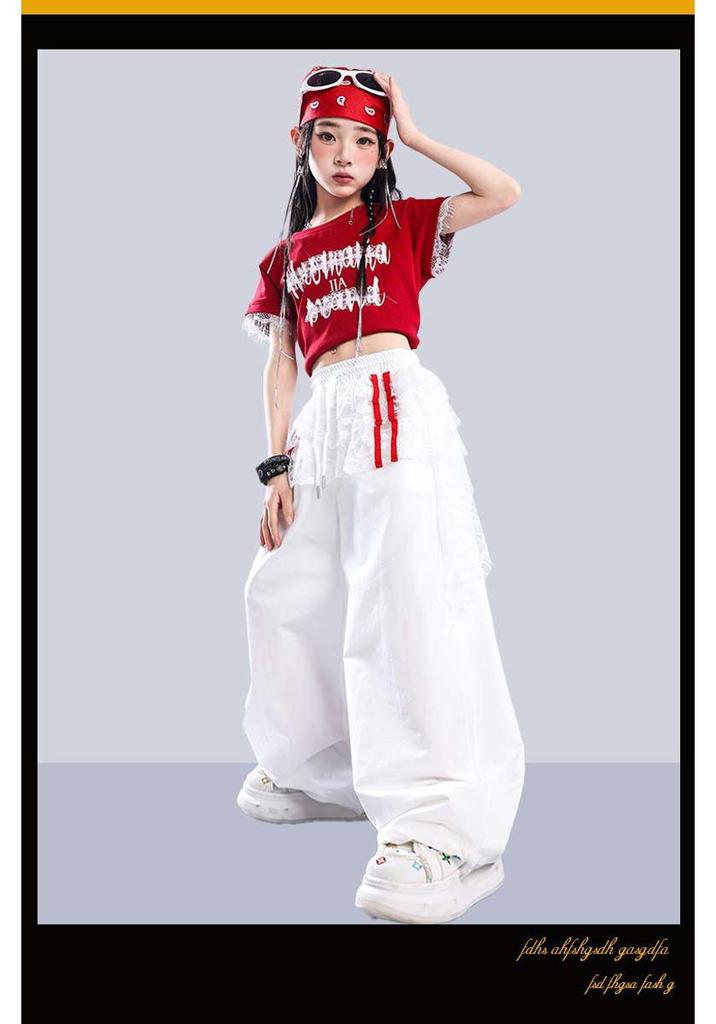 Set Costume Hip Hop Jazz Dance per Ragazze – Alla Moda Outfit da Esibizione Street Dance per Bambini