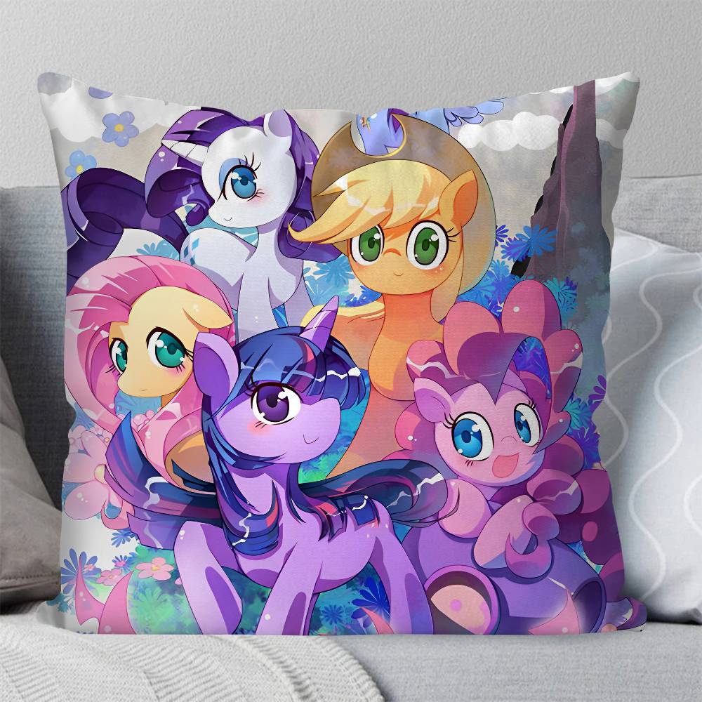 Anime M-My Little Pony Pillow Case Square Pillow Bedroom Sofa Leisure Comfort Cushion Car Living Room Home Decoration