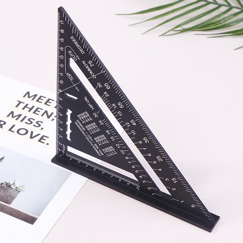 7-Inch Metric Woodworking Aluminum Alloy Triangle Gauges Right Angle Ruler Measuring Gauging Tools High Precision Marker Ruler