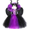 Costume Kids Girls Halloween Black Short Sleeved Dress Set Girls Dress