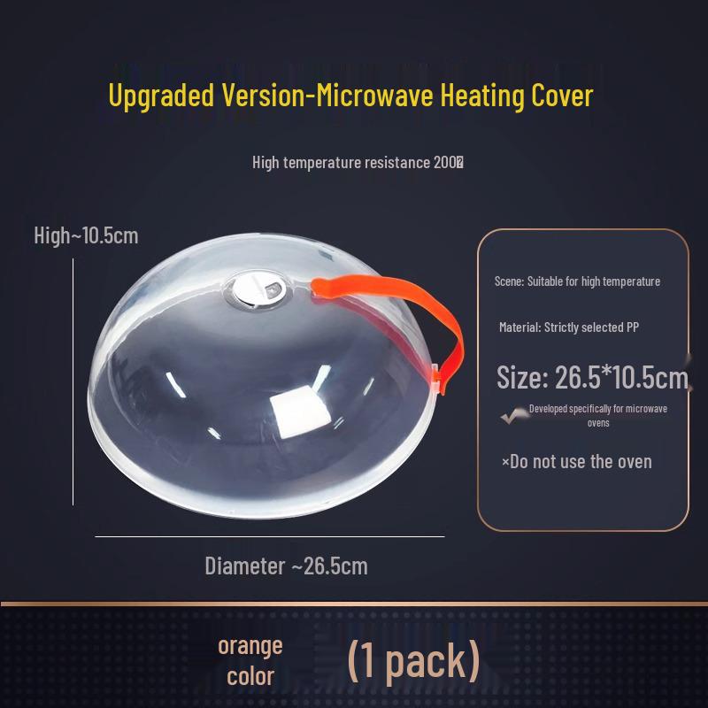 High-Temp Resistant Microwave Splatter Cover & Food Preservation Lid