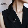 Versatile Enamel Brooch Craft Halloween Cartoon Black Cat Skeleton Shape
