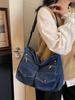 2026 Versatile Large-Capacity Personalized Denim Tote & Crossbody Bag