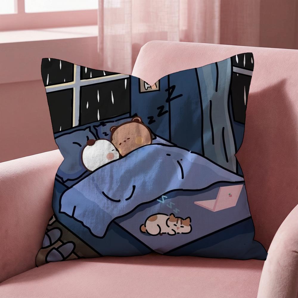 Cute B-BUBU DUDUS Cushion Cover Multi-Scene Pillow Cover for Home & Car - Reversible, Soft & Durable for Daily Use