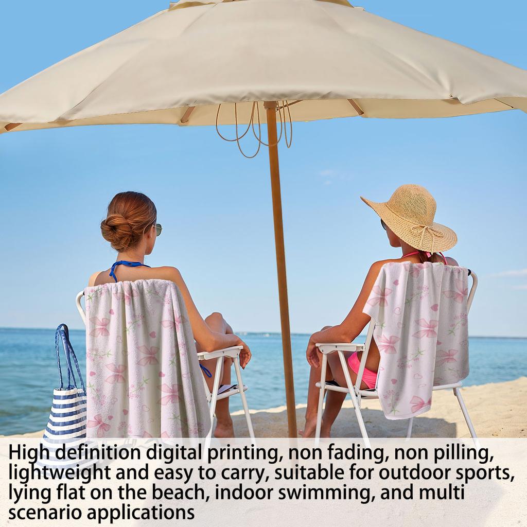 pink heart Print Towel Sport Quick-Drying Super Absorbent Camping Towel Super Soft Lightweight Gym Swimming Yoga Beach Towel