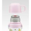 Skater Kids' Stainless Steel Water Bottle, 2-Way Design, Straw/410ml Capacity, Cup/350ml Capacity, Shinapushu Design, Child-Friendly, Lightweight, Ins