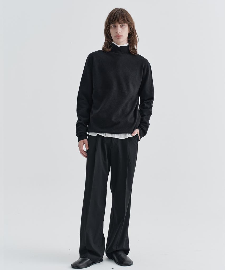 EZIO Half Mock Neck Knit_Black