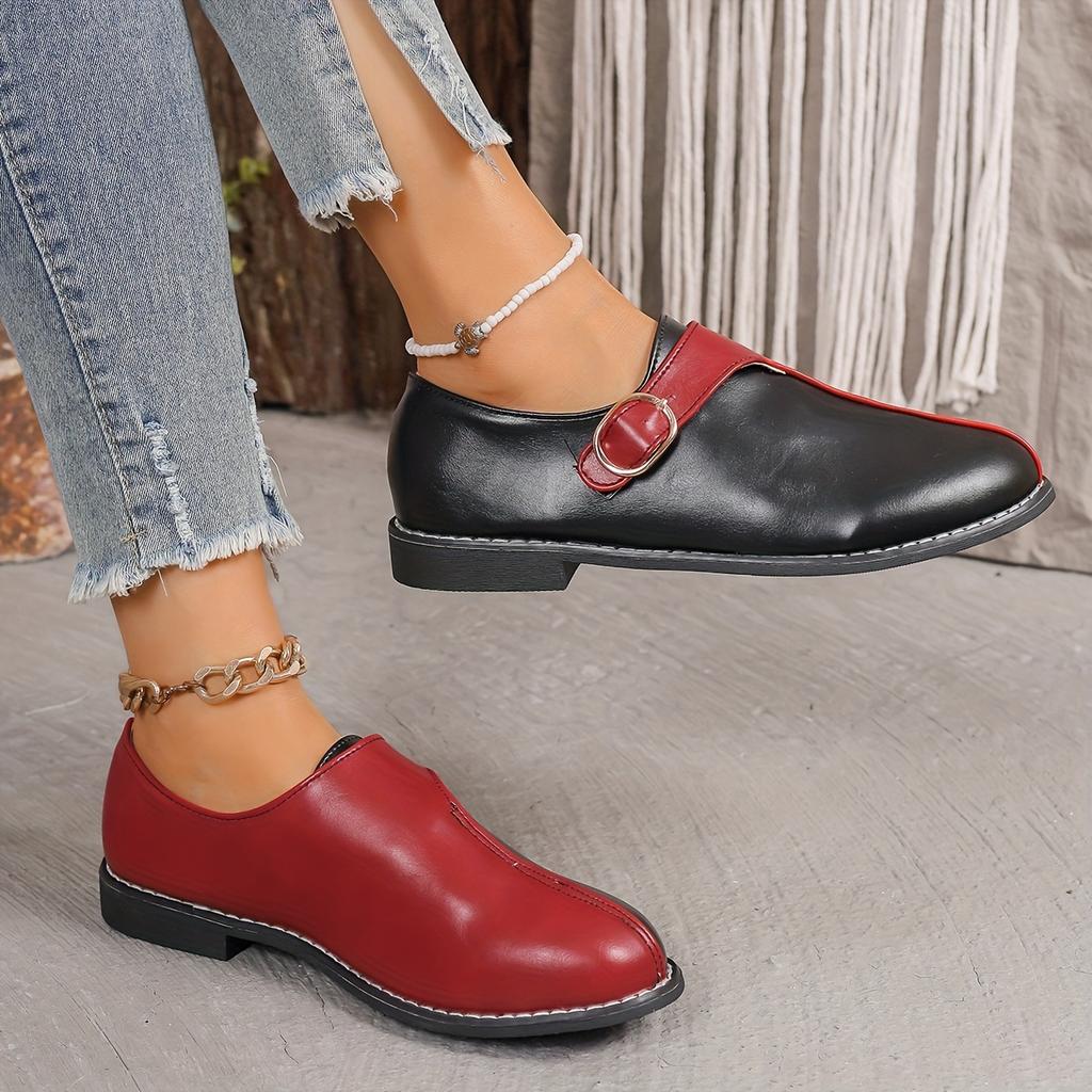 Women'S Fashion Single Shoes, Western Style, Synthetic Upper, Synthetic Inner, TPR Sole, Synthetic Insole, with Do Not Wash Care Instructions