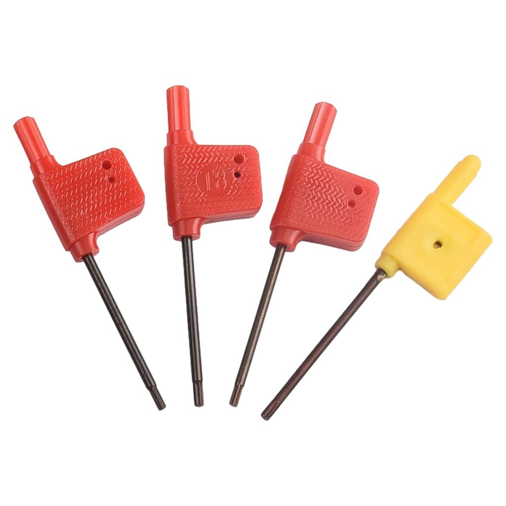 4Pcs Lathe Boring Bar Turning Tool Set S07K/S08K/S10K/S12M-SCLCR06 & T8 Wrenches