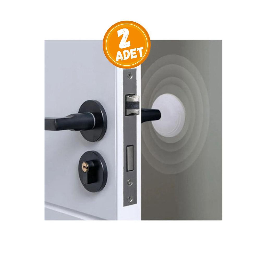 2 Pieces Door Stopper Buffer Self-adhesive Door Stopper White