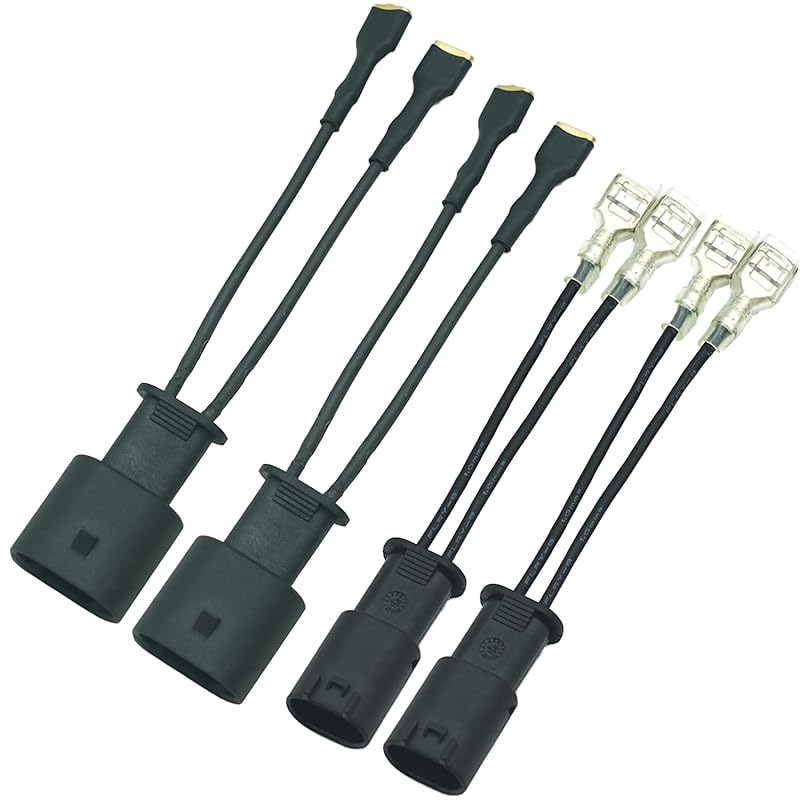 Car Horn Connector Adapter Wiring Harness, Compatible with Ford Chevy Tesla Ram GMC, 2+1 Pack Pigtail Converter for Universal to OEM Horn Replacement
