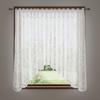 Translucent Window Sheer Curtain Flower Pattern Window Drape  Home Decoration