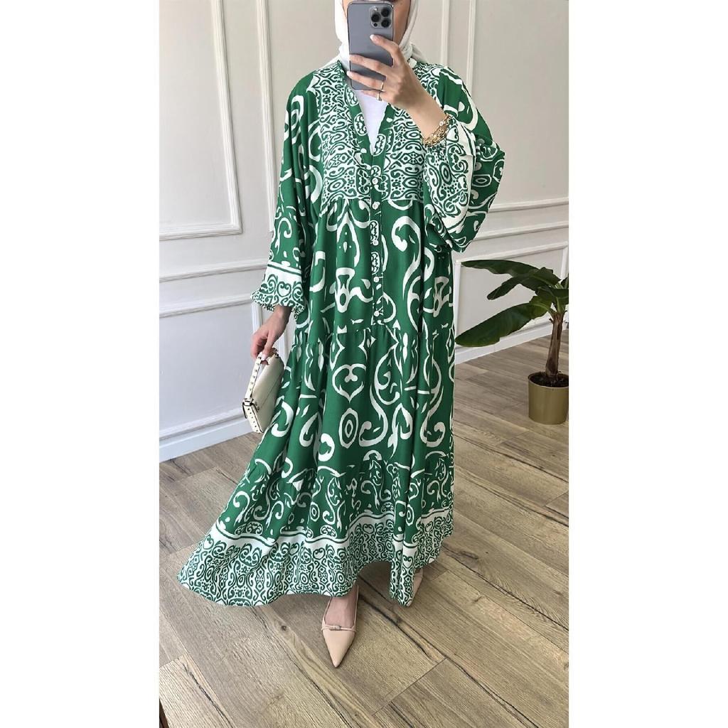 Rochie din viscoza cu model din stofa premium