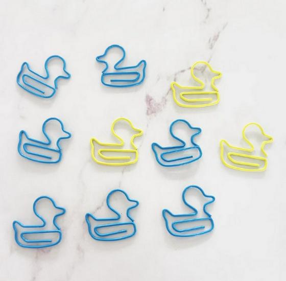 

Creative Colorful Duck-Shaped Cartoon Paper Clips Yellow - 1 pc