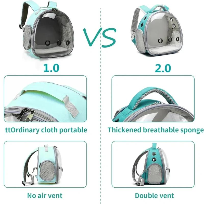 12.6inch Tall New Bird Carrier - Lightweight Portable Small Pet Travel Backpack Suitable for Small Parrot Sugar Glider & Hamster