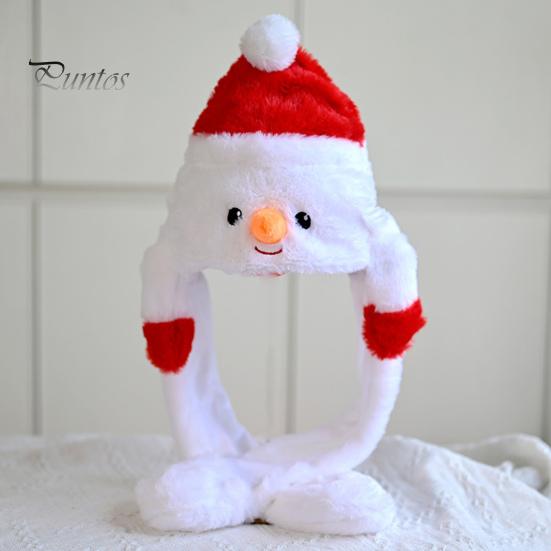 Weihnachten Santa Hut Ohr bewegen Springen Hut Santa Claus Elch Schneemann Schneeflocke Cosplay Hut Weihnachten Urlaub Party Kostüm Foto prop Geschenk