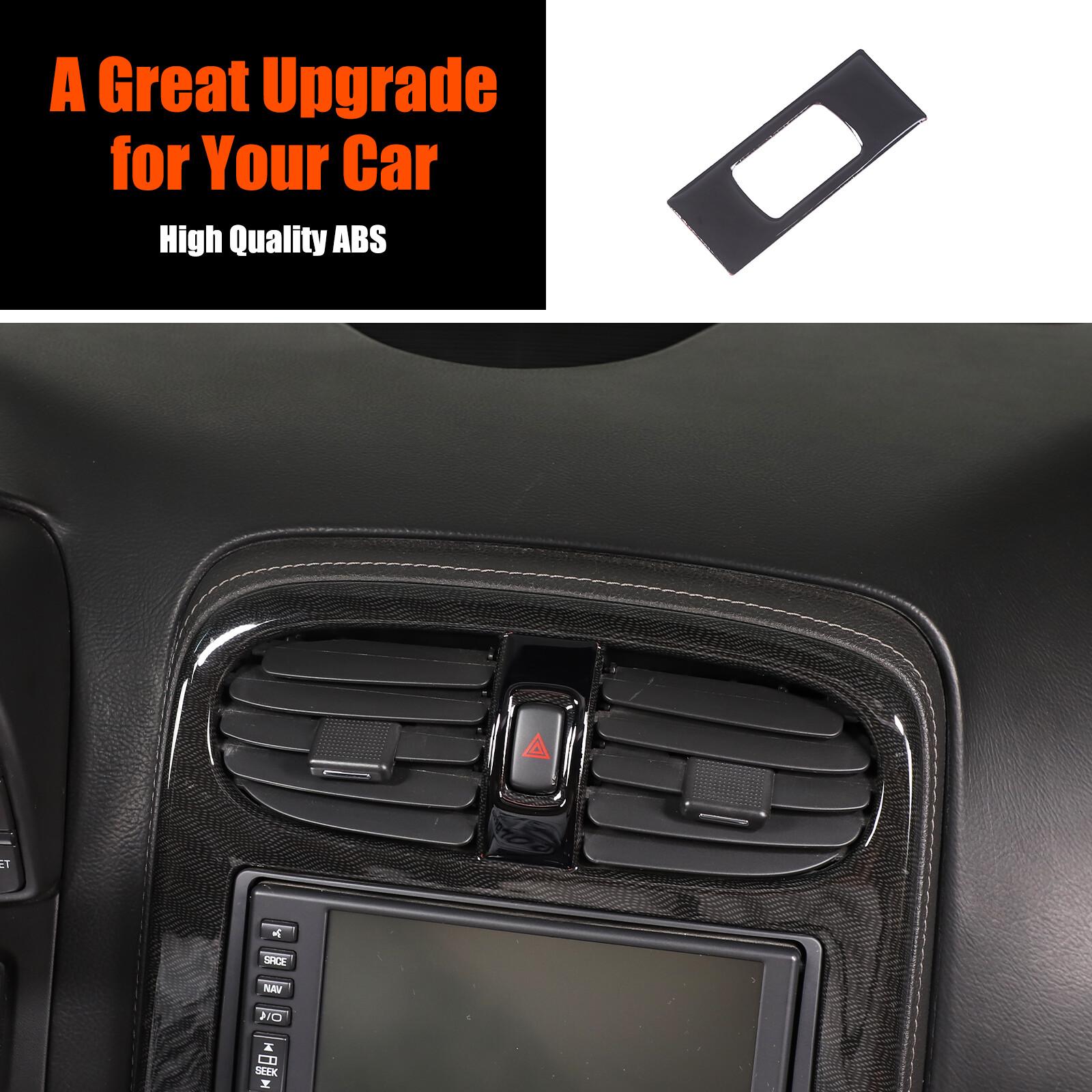 Glossy Piano Black Warning Light Switch Trim Cover For Corvette C6 2005-2013