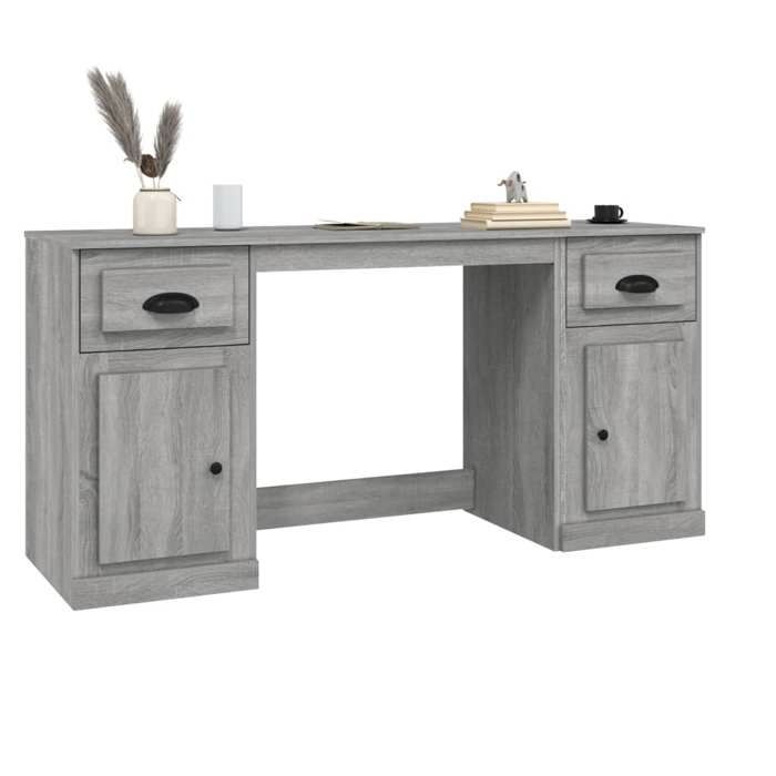 Desk - Exclusive House - Sonoma Grey - Engineered Wood - Large Storage Space