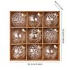 9pcs Transparent Painted Christmas Balls Ornament PET Christmas Tree Pendant  Home Xmas Decor