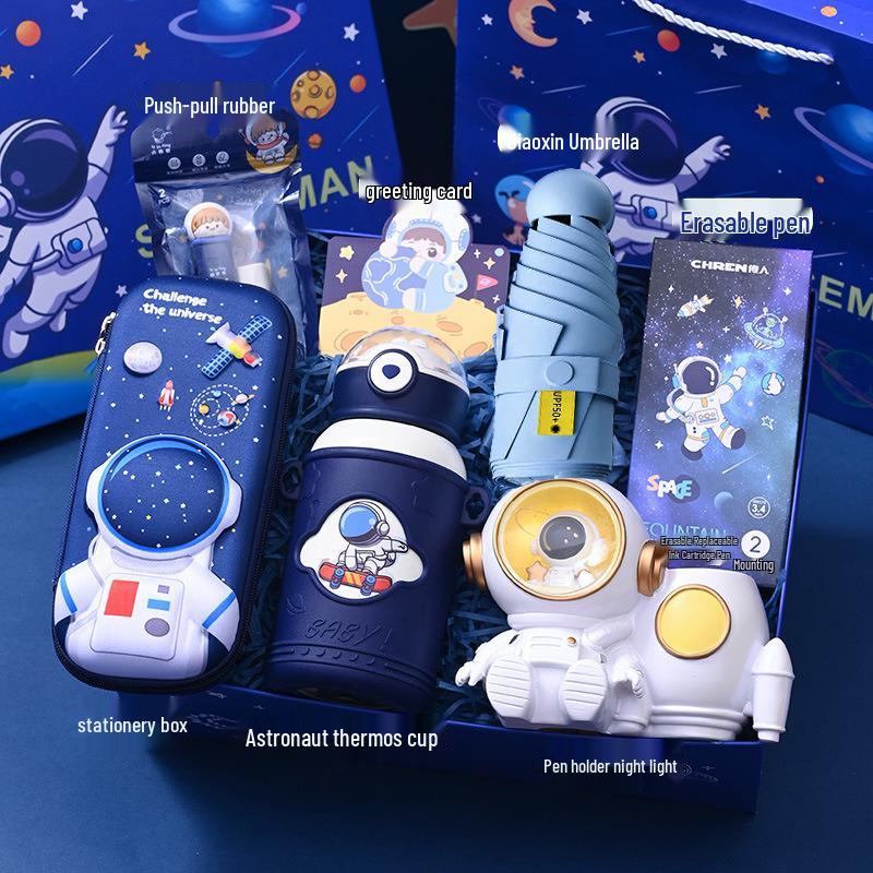 Children's Day Astronaut Stationery Gift Box for 10-Year-Old Boys - Surprise Birthday & Back-to-School Gift