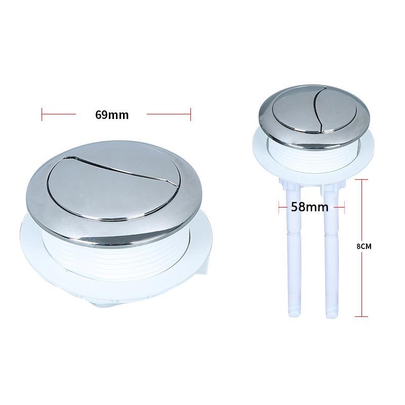 38/48/58MM Dual Push Button Universal Flush Toilet Seat Water Tank Cover Button Double Rods Bathroom Toilet Switch Accessories