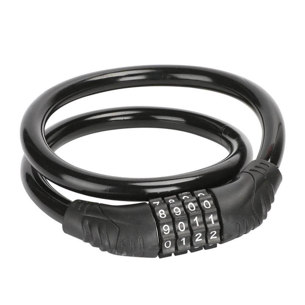 

60CM Портативний велосипед Чотиризначний кодовий замок Мотоцикл Товстий сталевий дріт Протиугінний замок Спорядження для верхової їзди на відкритому повітрі