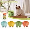 Pet Dog Cat Bowl Elevated Feeder High Foot Tilt Stand Bowl 45° Neck Guard Pet Food And Water Bowl Anti-Tipping Snack Dish Bowl