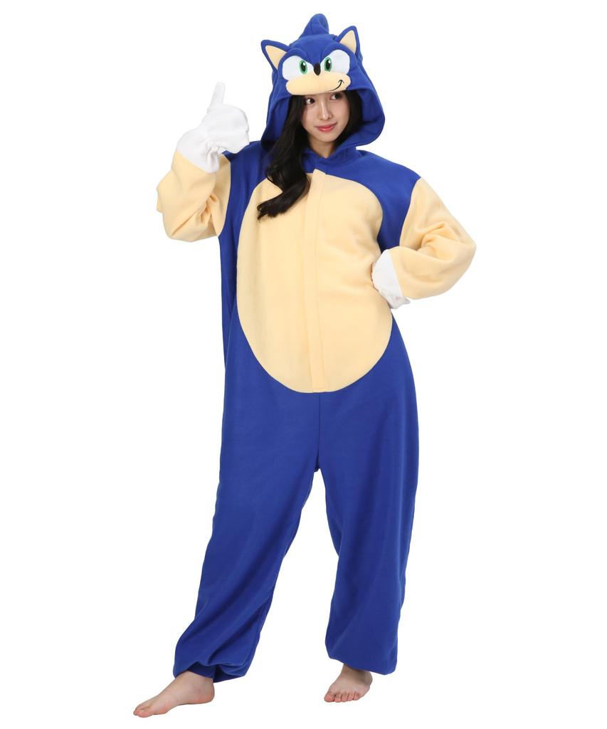 [SAZAC] Sonic the Hedgehog Character Kigurumi, Adult Fleece, One Size Fits All (szc352)