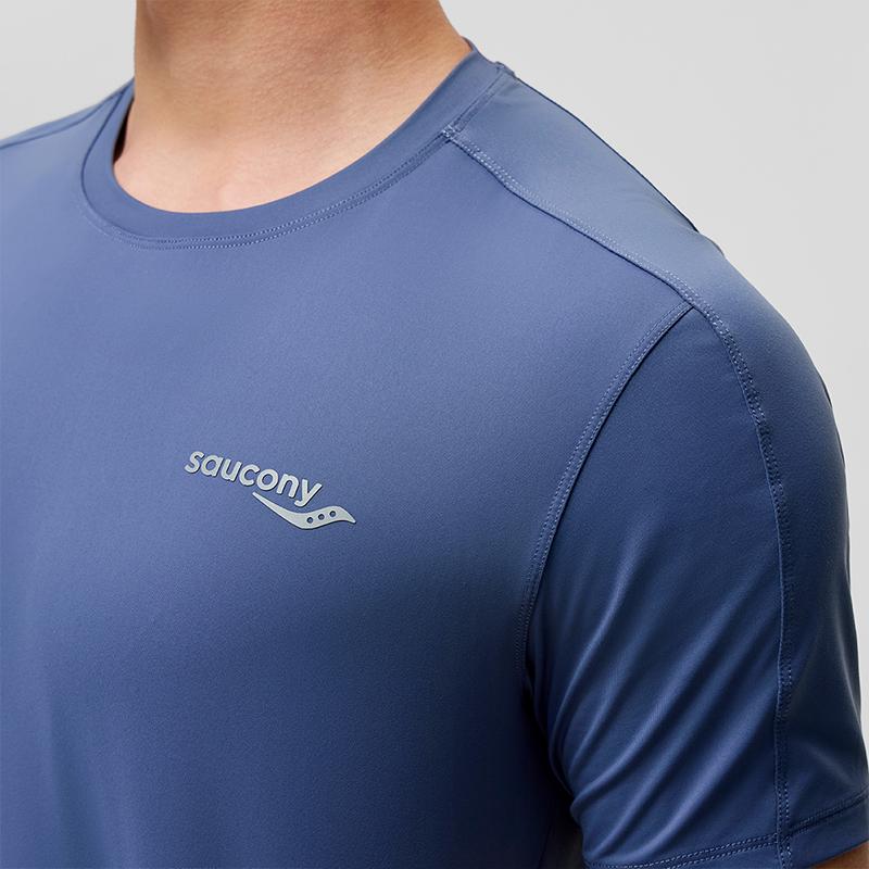 Saucony T Shirts Men's Crew Neck Moderate SC2239038-BL85