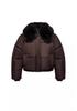 European and American special selection, women's clothing, flip-neck quilted bomber jacket