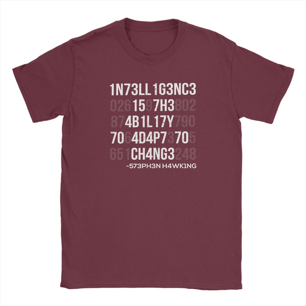 Funny Quote 1N73LL1G3NC3 T Shirt for Unisex Cotton Cool TShirts Crew Neck Tee Shirt Short Sleeve Tops Graphic Printed