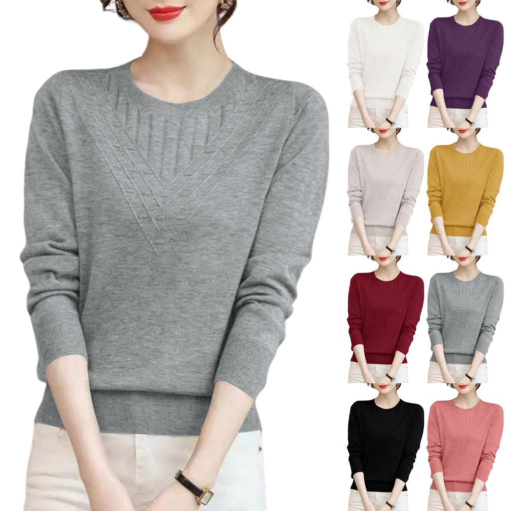 Women's Fashionable And Versatile Knitted Bottoming Shirt