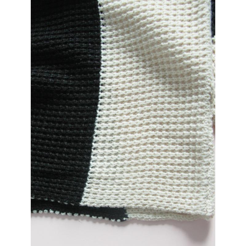 Damski Sweter Dzianinowy Casualowy w Paski Patchworkowy Okrągły Dekolt Rozszerzane Długie Rękawy Luźny Modny Dzianinowy Top Casualowy Wszechstronny Miękki Stylowy Sweter Dzianinowy Płaszcz